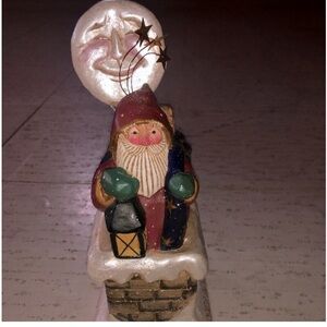Neiman Marcus Santa Figurine with Moon and Stars